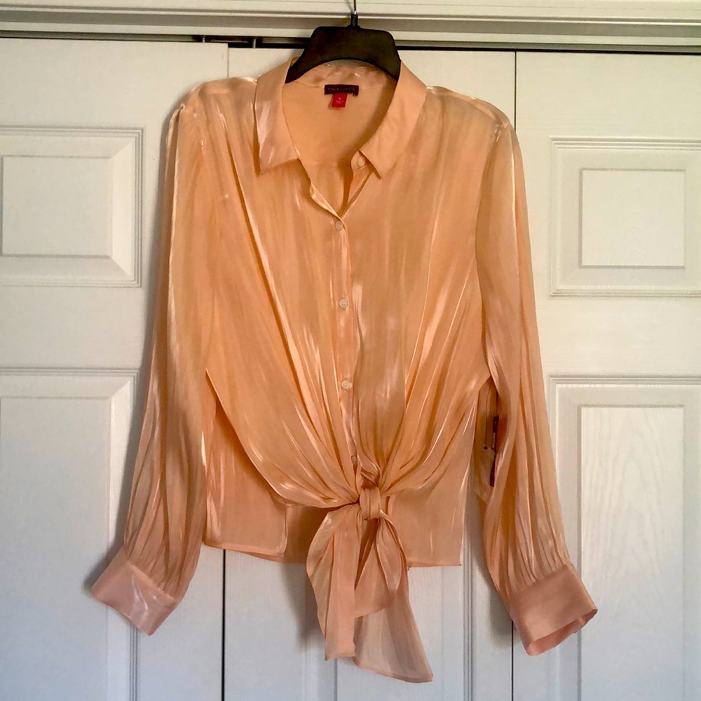 XL NWT VINCE CAMUTO PEACH BLOUSE